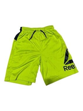 Reebok Neon Green and Black Boys' Athletic Shorts